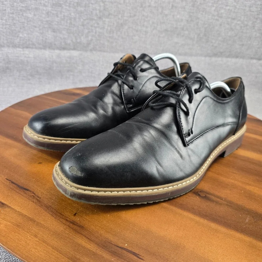 Nunn Bush Mens Dress Shoes Black Leather‎ Oxfords Lace Up Comfort Size 11.5M